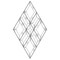 7-3/4"X 13-1/4" Exquisite Clear Glass Diamond Bevel Cluster EC662